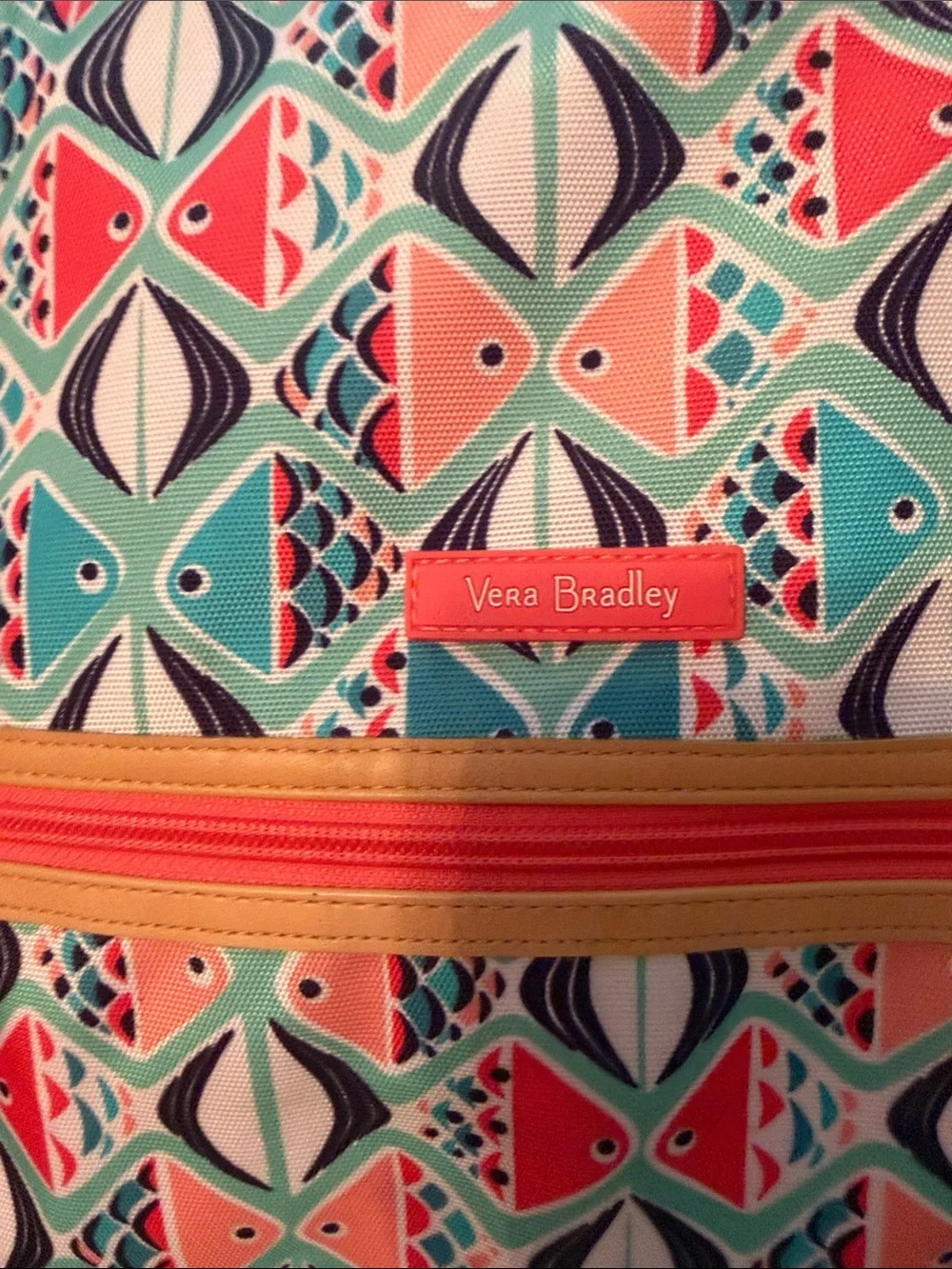 Vera Bradley Lighten Up Drawstring Backpack in the “Go Fish” pattern.. NWOT.
